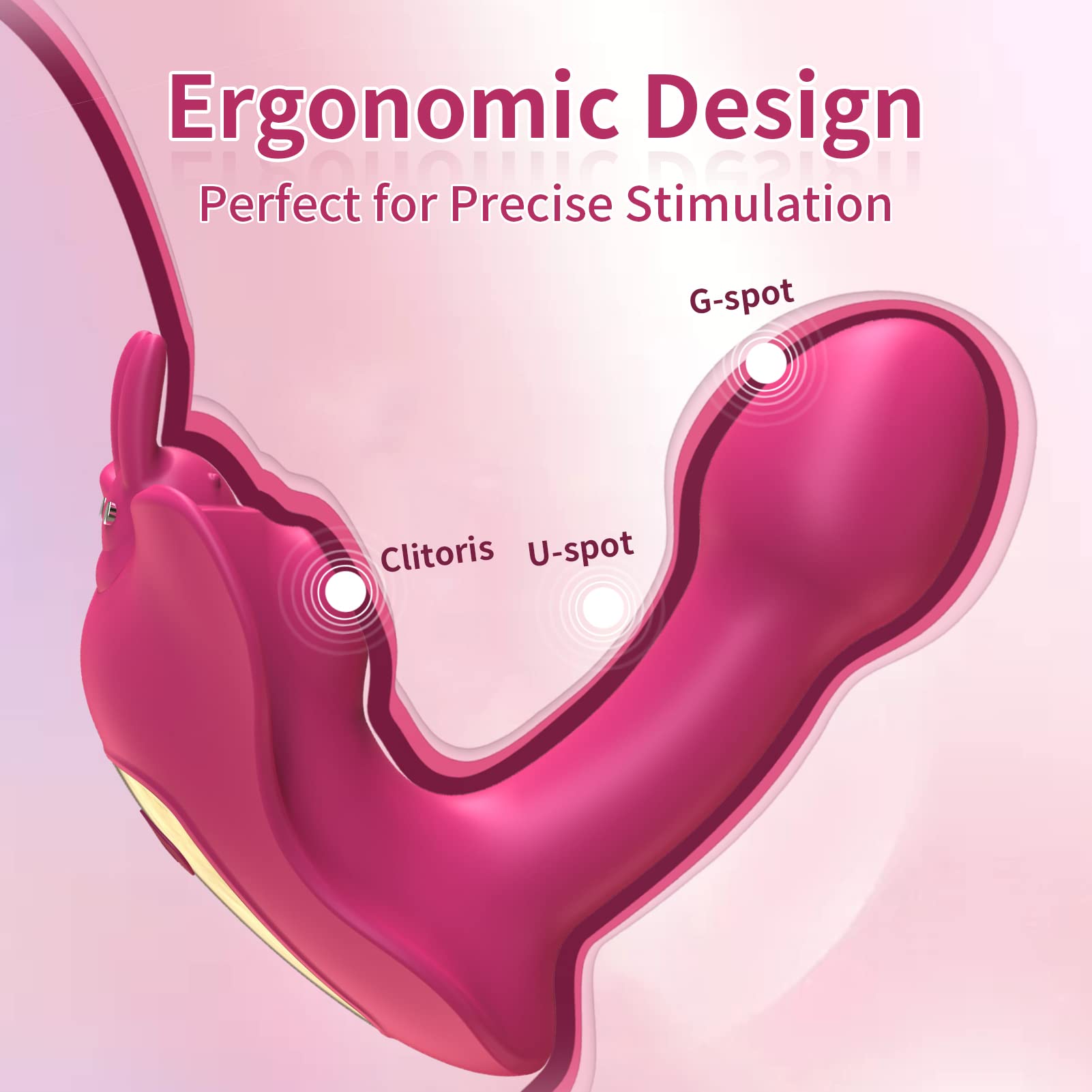 Panty Butterfly G Spot & Clitoris Vibrator with 10 Vibrations & 10 Suctions, Wearable Vibrators Remote Control Stimulator Adult Suction Sex Toys for Women Pleasure view 4