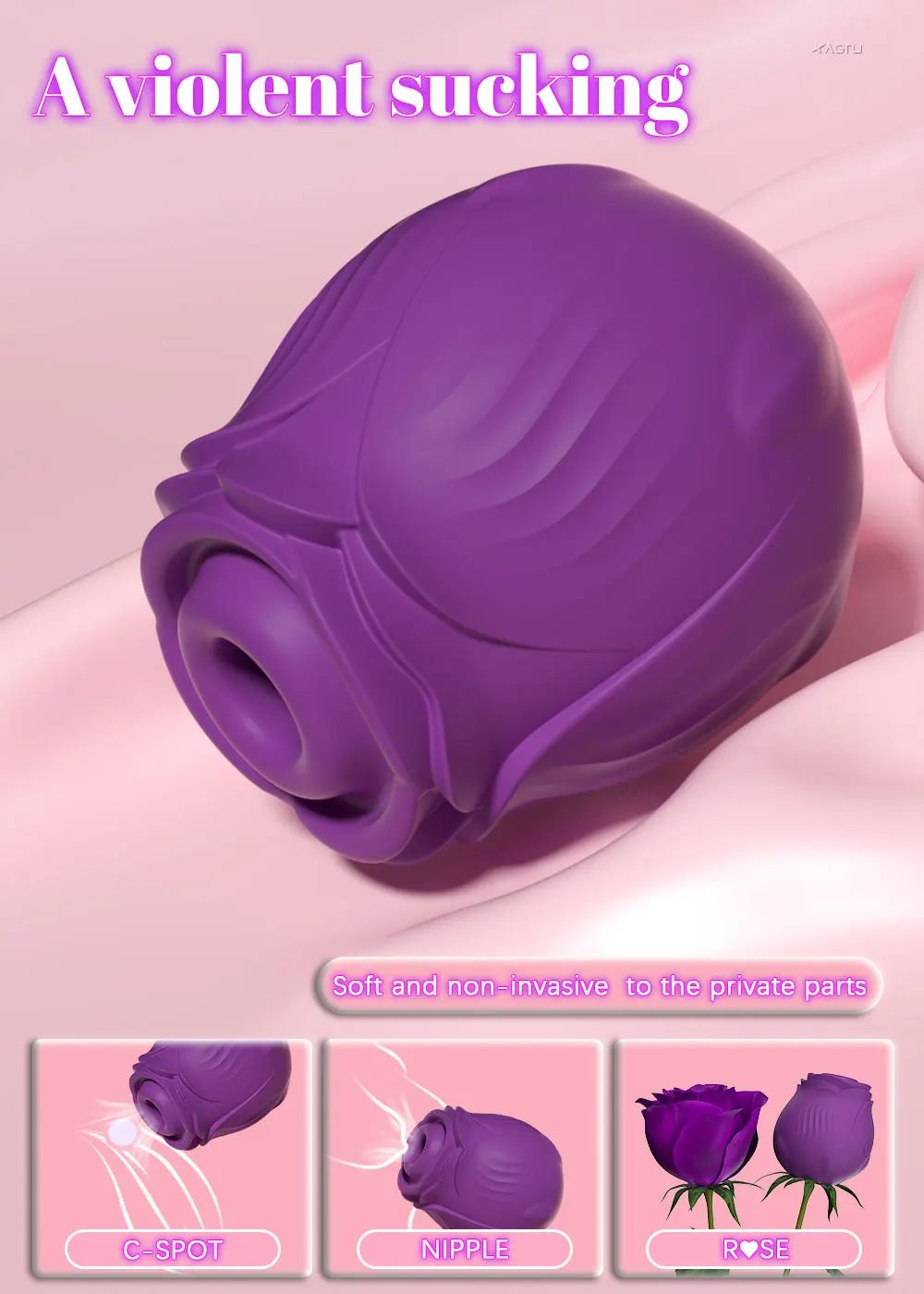 Rose Sex Toy Sucking Vibrator for Women Nipple Massager Clitoral Vacuum Stimulator Vibrating Female Licking Massage Masturbator Sex Toys for Adults gifts