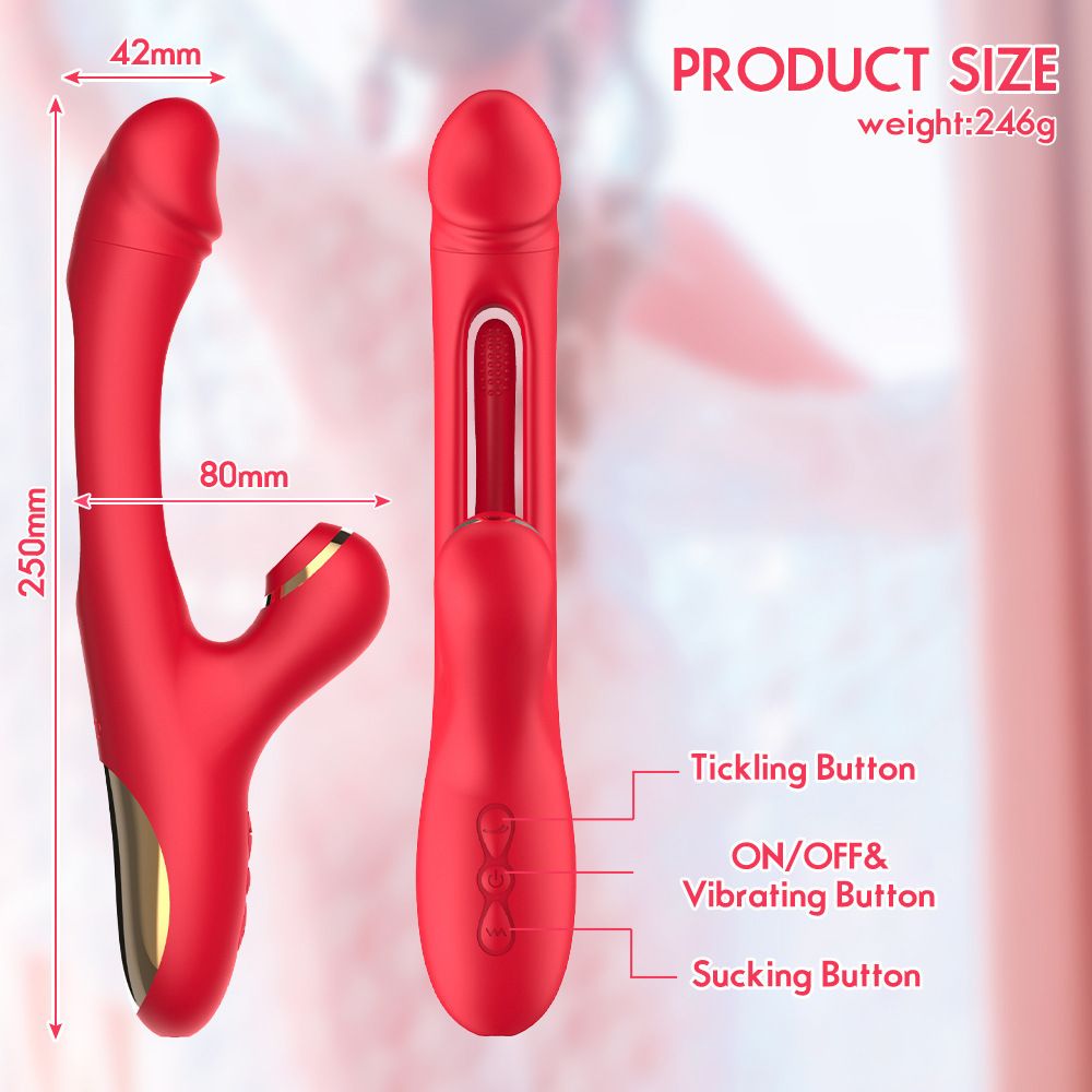 3 In 1 Sucker Patting Vibrator For Women Clitoris Stimulator G-Spot Powerful Vibro Dildo Wand Female Clit Sucker Adult Sex Toys