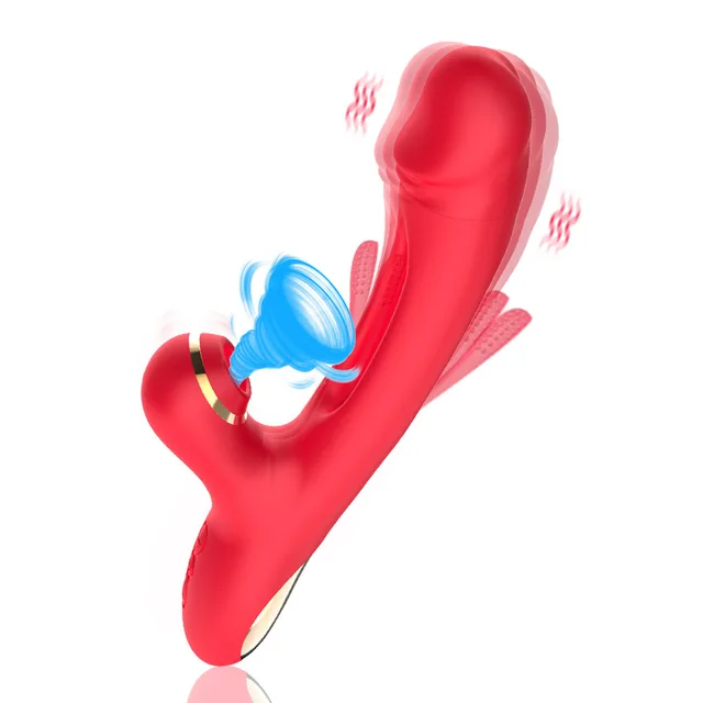 3 In 1 Sucker Patting Vibrator For Women Clitoris Stimulator G-Spot Powerful Vibro Dildo Wand Female Clit Sucker Adult Sex Toys