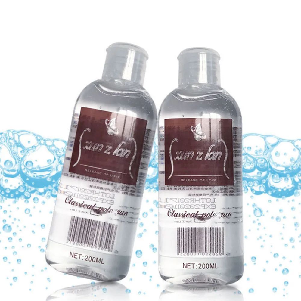 200ml Water Based Sex Lube Long Lasting Lubricant Edible Massage Body Oil Anal Gel Adult Toys for Sex Valentine Gift for Girlfriend Wife Water-soluble Lubricants get Dildo Cock Ring For free
