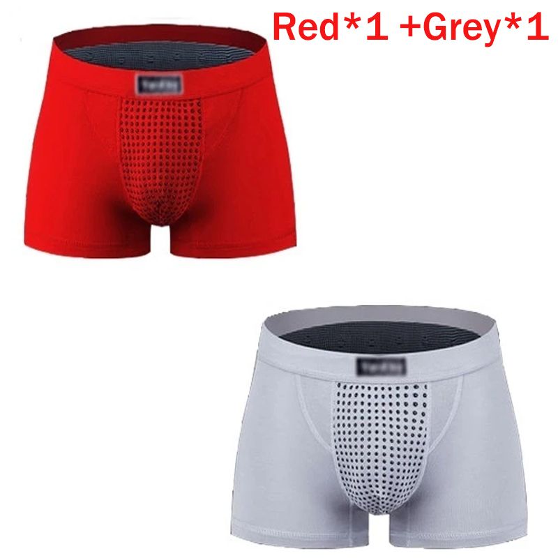 2pcs Men's Magnetic Therapy Health Panties 63 Magnet Reinforced Boxer Briefs Underwear Shorts L-5XL Energy Field Therapy Men'S Long-Lasting Underwear