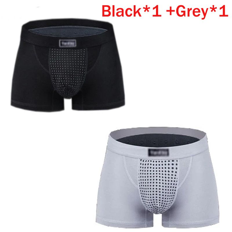 2pcs Men's Magnetic Therapy Health Panties 63 Magnet Reinforced Boxer Briefs Underwear Shorts L-5XL Energy Field Therapy Men'S Long-Lasting Underwear