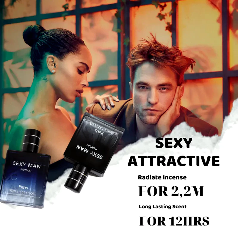 Sexy Men Perfume Original Pairs Oil Based Fragrance Long Lasting Perfume SM Sexy Man Perfume 55ml Men's Cologne Spray Natural Fresh For Birthday And New Year Gift Christmas Gifts