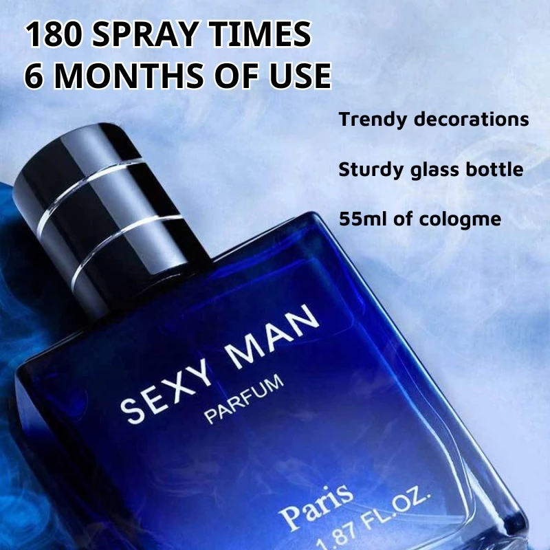 Sexy Men Perfume Original Pairs Oil Based Fragrance Long Lasting Perfume SM Sexy Man Perfume 55ml Men's Cologne Spray Natural Fresh For Birthday And New Year Gift Christmas Gifts