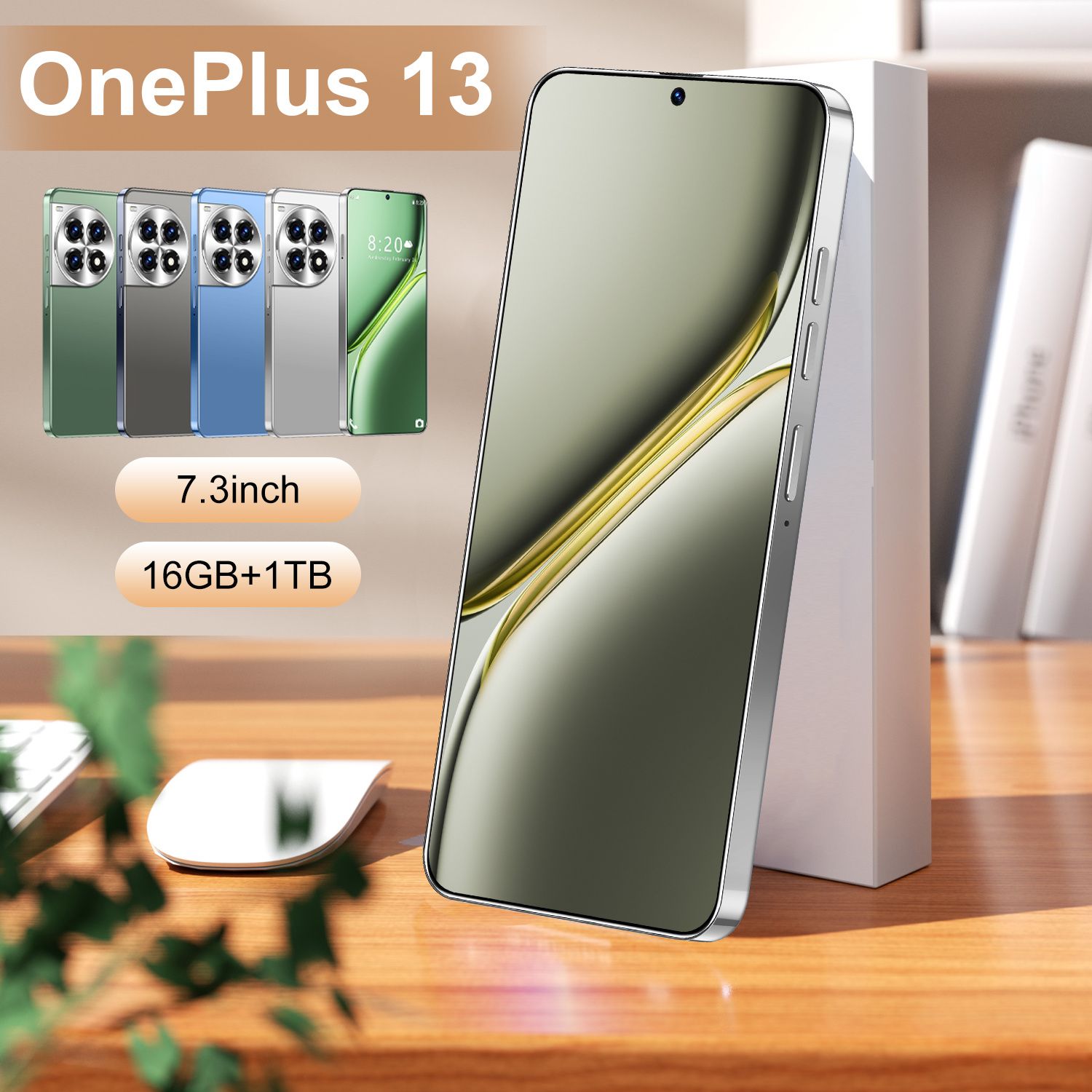 2024 One Plus 13, CPU: Snapdragon 8gen2 7.3 inches, resolution 1440*3040, network 5G, memory 16GB+1TB, pixel 7200W+10800W, battery 8000mah, Bluetooth 4.0, Android 13. Black/white/green/blue