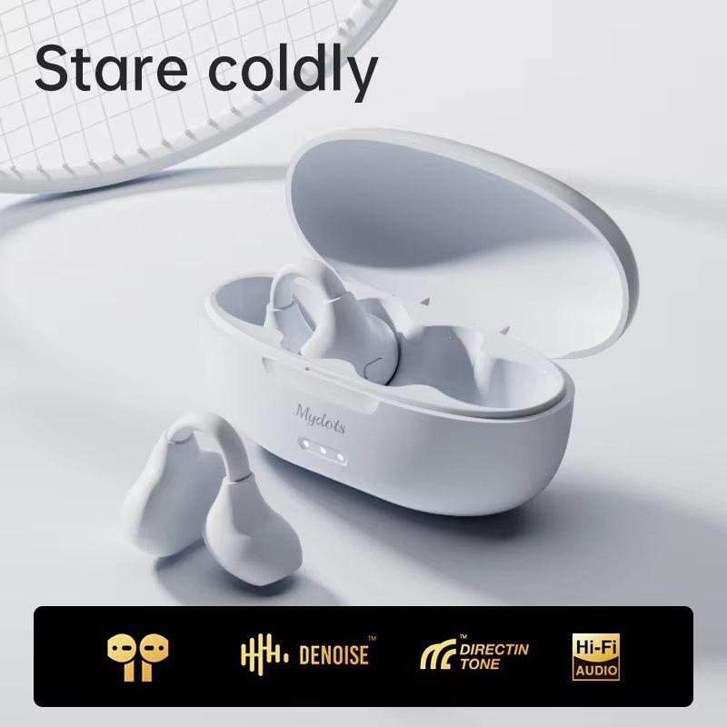 2025 TG555 PROCute Color Open Ear Wireless Earbuds Bluetooth 5.3 Earphone with Microphone Clip On Ear Headphones with Charging Case