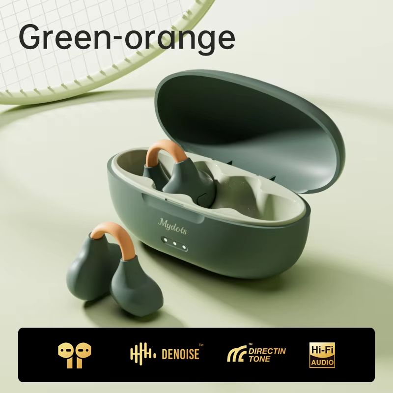 2025 TG555 PROCute Color Open Ear Wireless Earbuds Bluetooth 5.3 Earphone with Microphone Clip On Ear Headphones with Charging Case