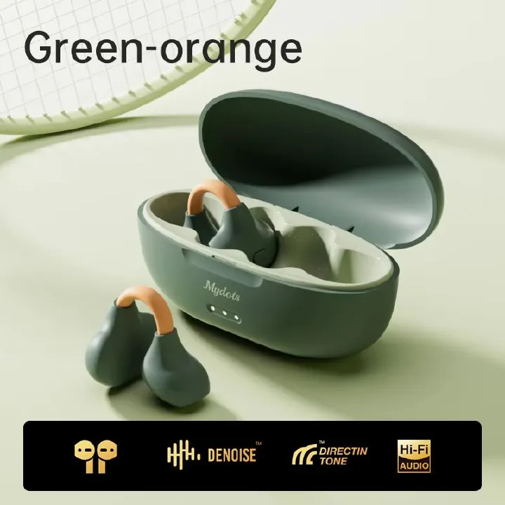 2025 TG555 PROCute Color Open Ear Wireless Earbuds Bluetooth 5.3 Earphone with Microphone Clip On Ear Headphones with Charging Case