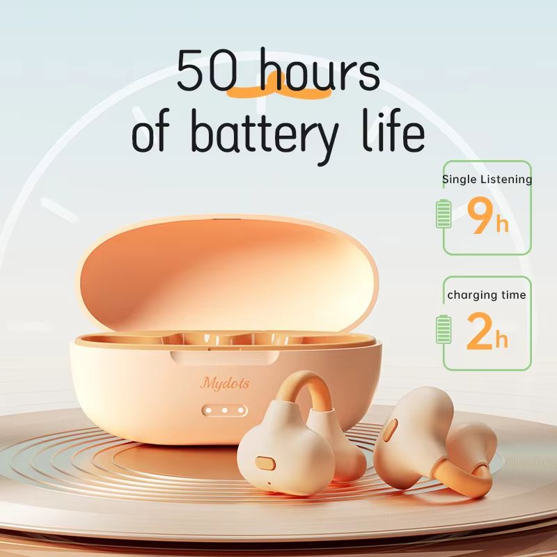 2025 TG555 PROCute Color Open Ear Wireless Earbuds Bluetooth 5.3 Earphone with Microphone Clip On Ear Headphones with Charging Case