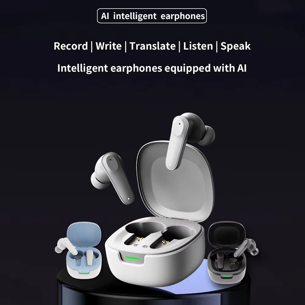 2025 A98 PRO Real Time AI Translator Earbuds Bluetooth 5.4 Languages Translation Headphones Intelligent Voice Translators for Outdoor Travel