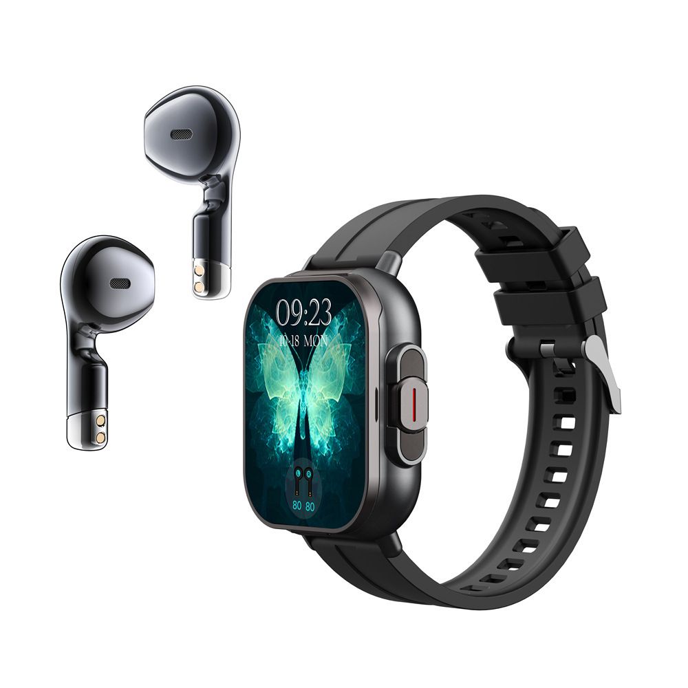 2025 CLAMADO TWS 2 In 1 Smart Sports Watch Wireless Bluetooth Headset Calling Health Monitor Fitness Record Watches With Headset