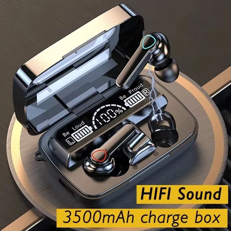 Smart Headphones M19 Bluetooth Headset Wireless Tws Gaming Support Noise-cancelling Touch In-ear Mini Emergency Power Bank Headset