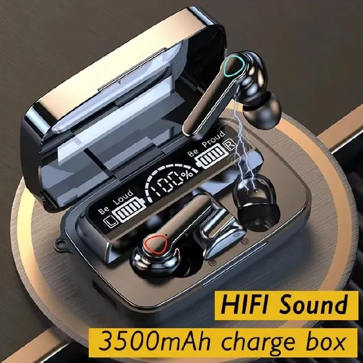 Smart Headphones M19 Bluetooth Headset Wireless Tws Gaming Support Noise-cancelling Touch In-ear Mini Emergency Power Bank Headset