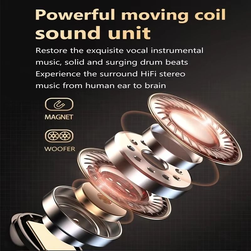 Smart Headphones M19 Bluetooth Headset Wireless Tws Gaming Support Noise-cancelling Touch In-ear Mini Emergency Power Bank Headset