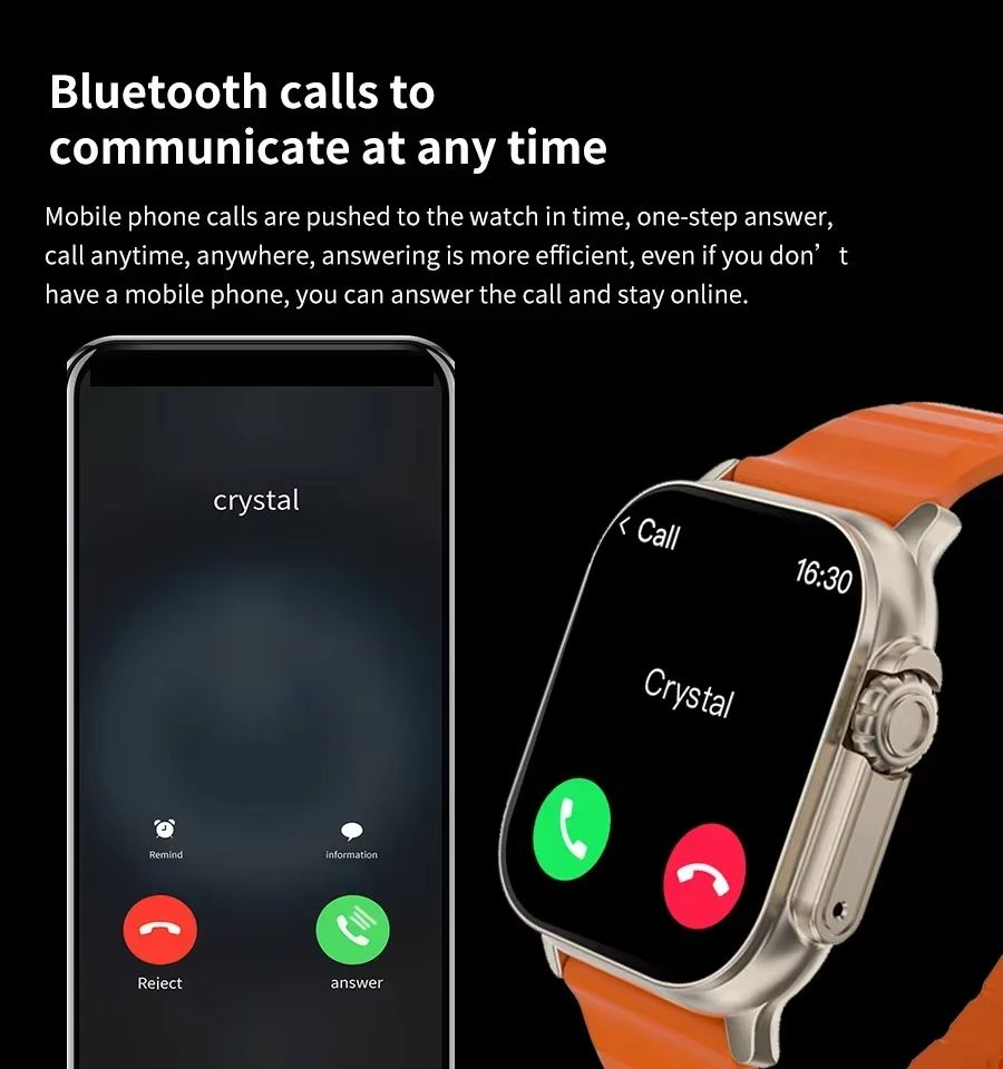 Watch T800 U2 Smart Watch 49mm 2025 New NFC Men Women GPS Track Bluetooth Call BT Music Games Wireless Charging Smartwatch
