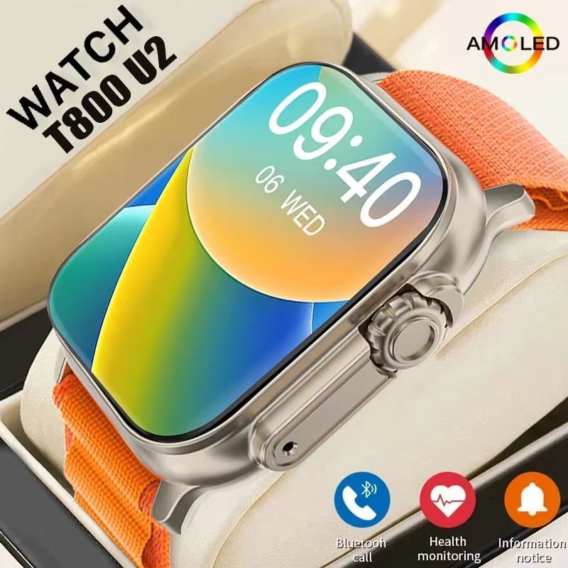 Watch T800 U2 Smart Watch 49mm 2025 New NFC Men Women GPS Track Bluetooth Call BT Music Games Wireless Charging Smartwatch