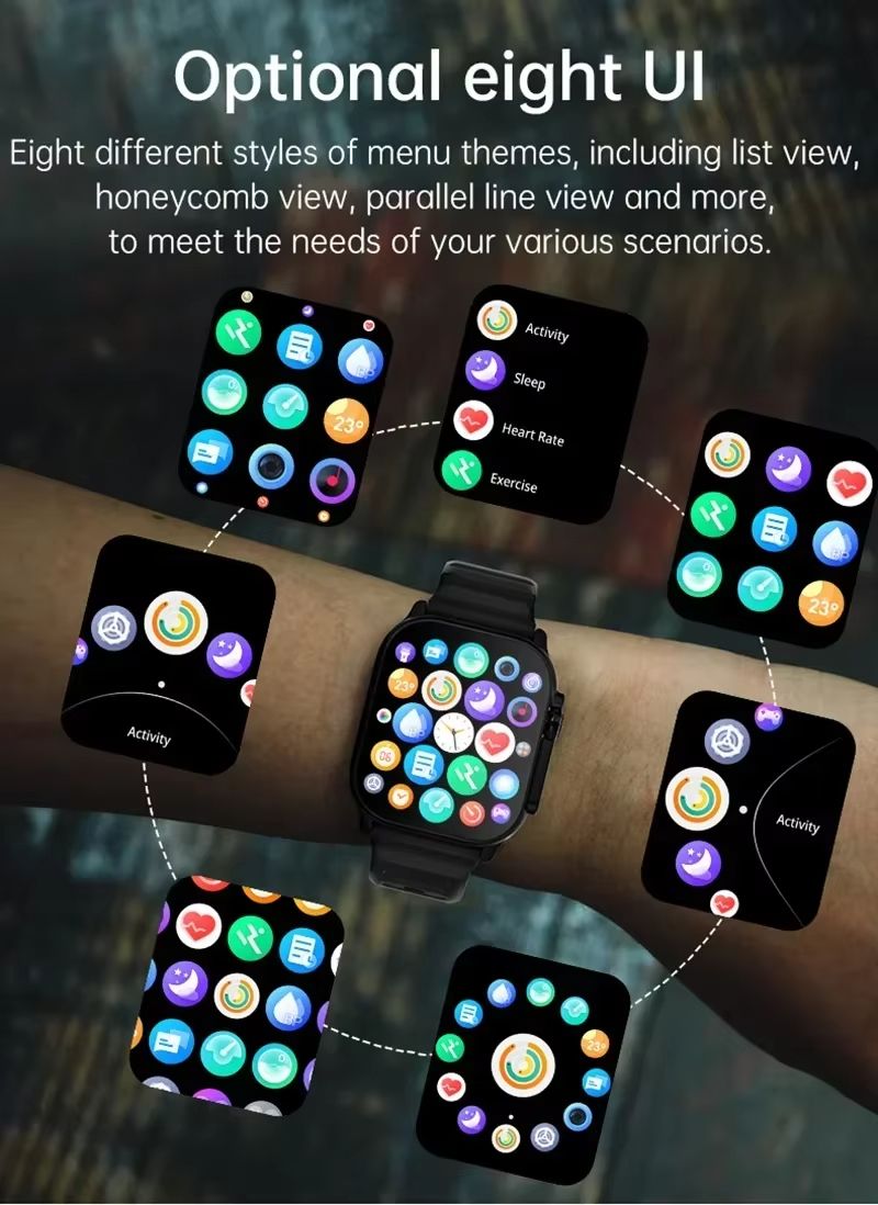 Watch T800 U2 Smart Watch 49mm 2025 New NFC Men Women GPS Track Bluetooth Call BT Music Games Wireless Charging Smartwatch