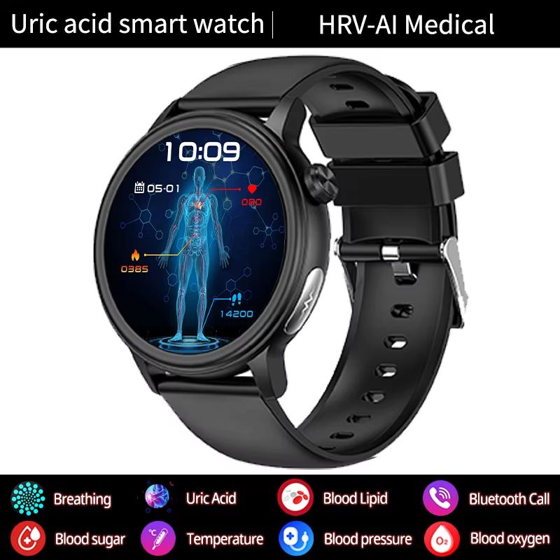 2025 New Medical Grade Blood Sugar Health Smart Watch Women ECG + PPG Blood Pressure Temperature Monitoring Bluetooth Call Watch