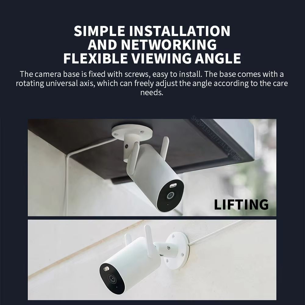 XIAOMI Outdoor Camera AW300 IP66 2.4G Full Color Night Vision Full Hd Two-Way Talk Sound Light Warning App 2K Humanoid Detection