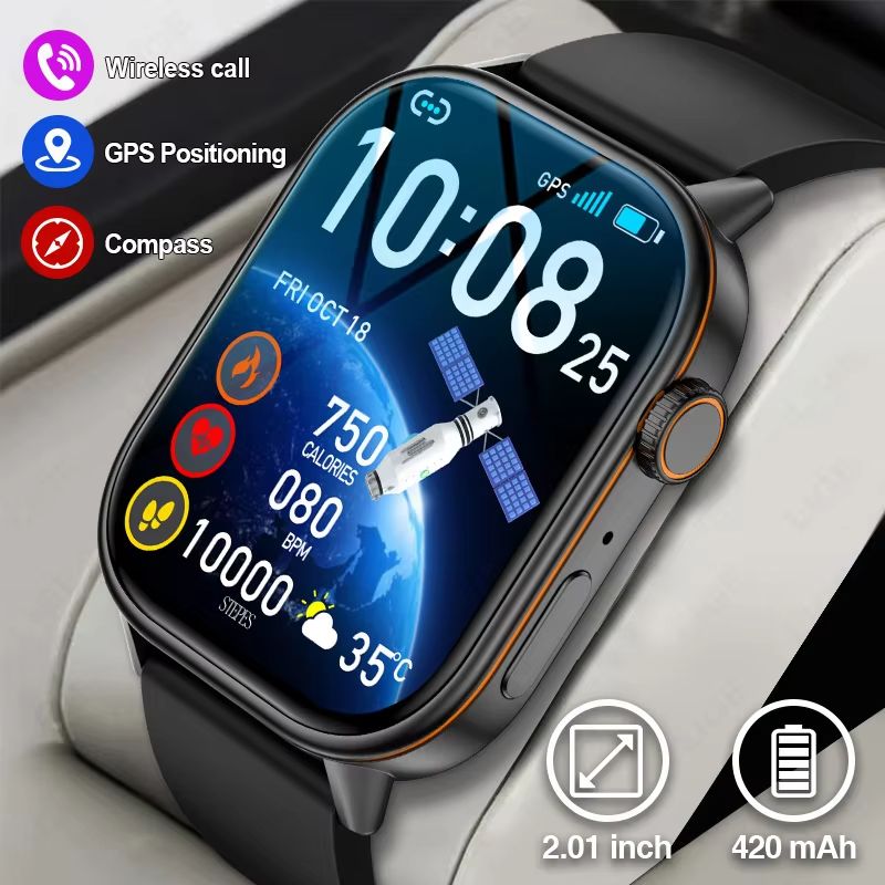 GPS Positioning Smart Watch Lightweight Fashionable Sports Compass Outdoor Adults Men Women's SmartWatch Health SOS Elderly