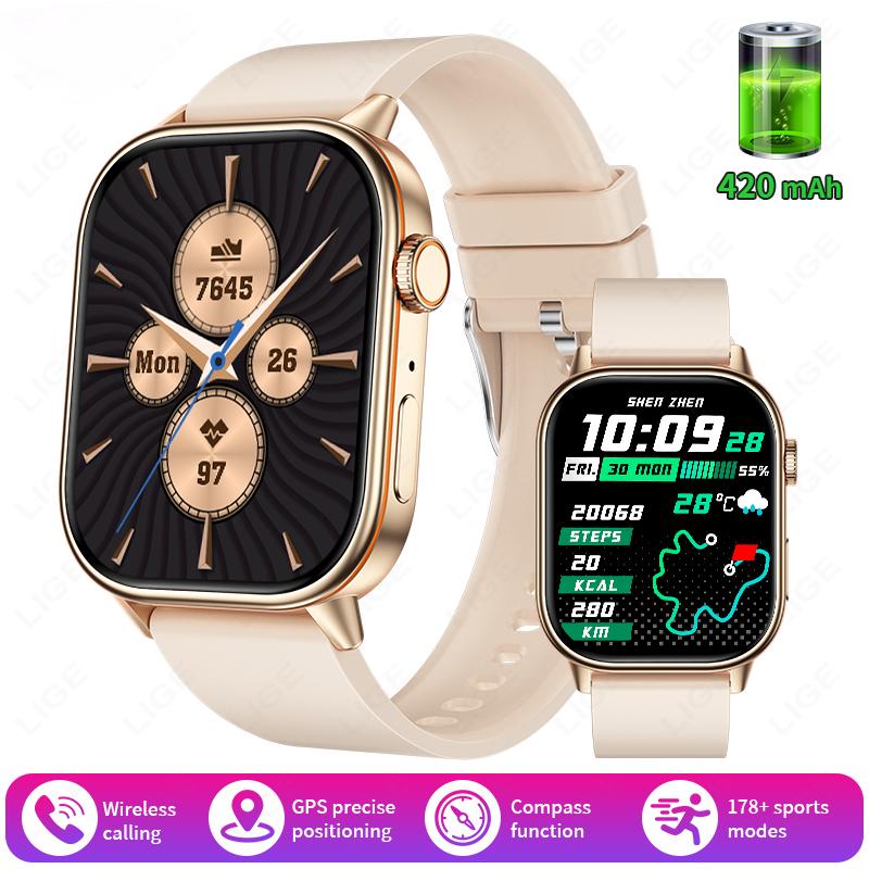 GPS Positioning Smart Watch Lightweight Fashionable Sports Compass Outdoor Adults Men Women's SmartWatch Health SOS Elderly