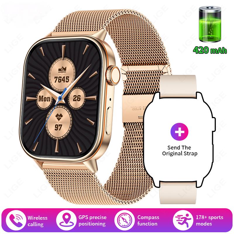 GPS Smartwatch Men Women Bluetooth Call Health Monitoring Compass Outdoor Sports Fashion Smart Watch Suitable For Huawei Xiaomi