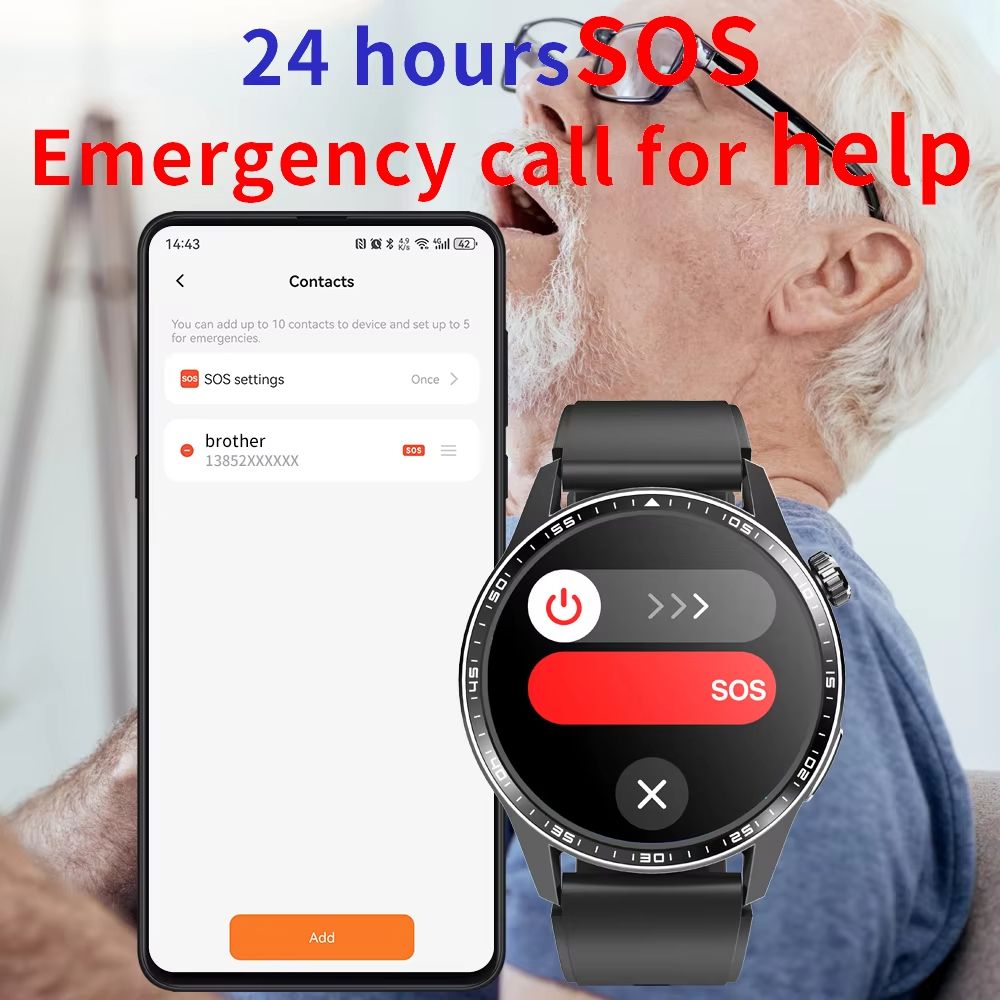 CLAMADO 2025 Hot Sell ECG Blood Sugar Glucose Smartwatch With 1.55 Inch HD Screen Bluetooth Call Smart Watch F400 For Android IOS