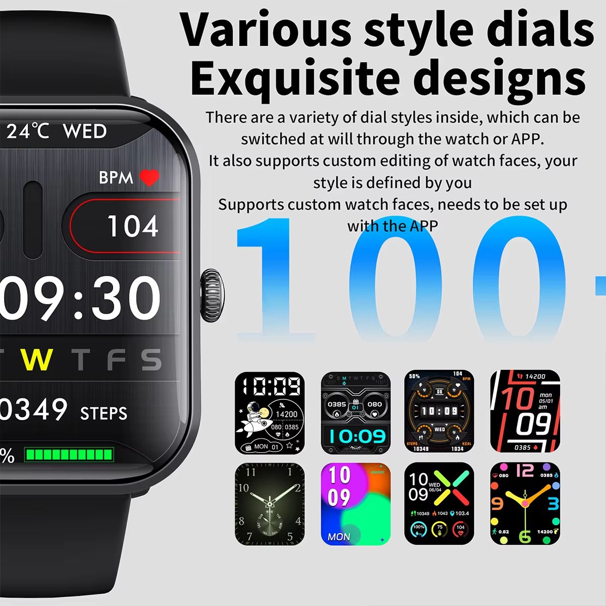 CLAMADO 2025 New Men Women Bluetooth Call Smart Watches 24 Hrs Blood Oxygen Health Monitoring F96 Sport Smartwatch Dropshipping