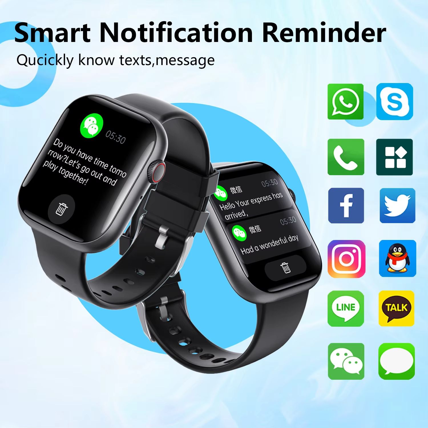 Bluetooth Talking Watch Detecting Blood Sugar Blood Pressure Heart Rate Multi-function SOS Alarm Exercise Pedometer Smart Watch