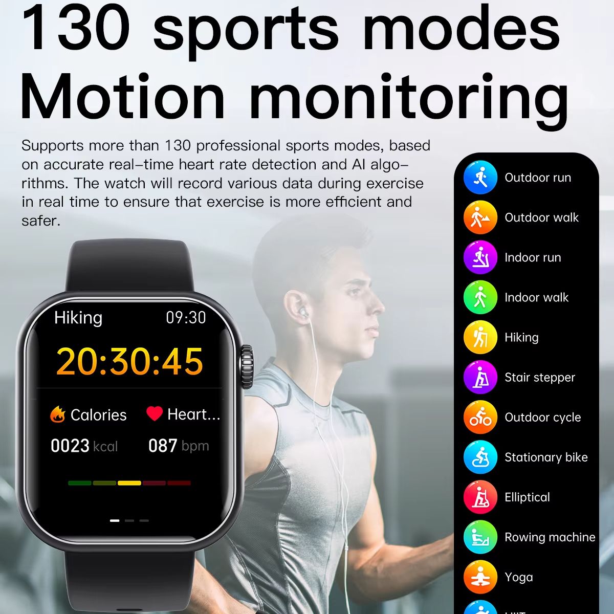 CLAMADO Bluetooth Call Smartwatch Men Women With Blood Glucose Sugar Red Light Blood Oxygen HRV Monitoring Sport Smart Watch F108