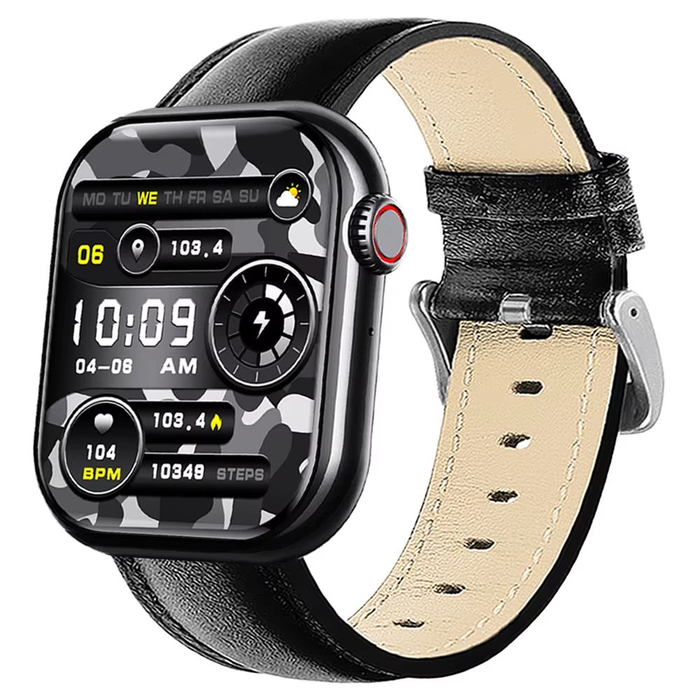 CLAMADO Bluetooth Call Smartwatch Men Women With Blood Glucose Sugar Red Light Blood Oxygen HRV Monitoring Sport Smart Watch F108