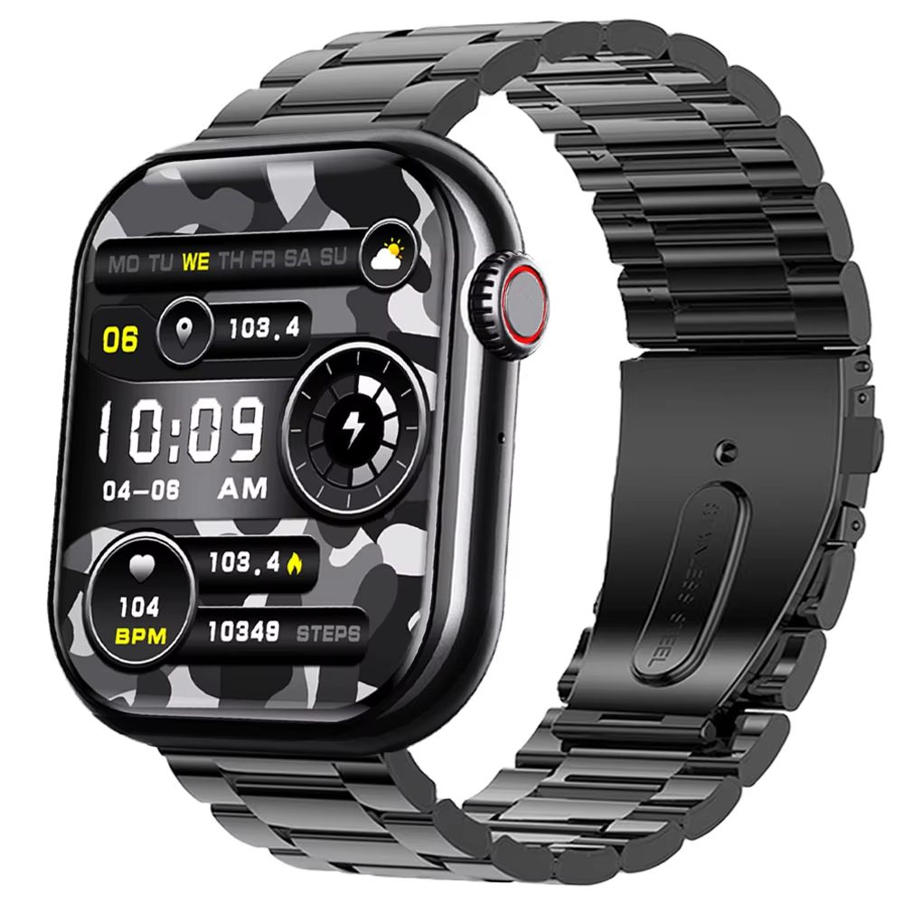 CLAMADO Bluetooth Call Smartwatch Men Women With Blood Glucose Sugar Red Light Blood Oxygen HRV Monitoring Sport Smart Watch F108