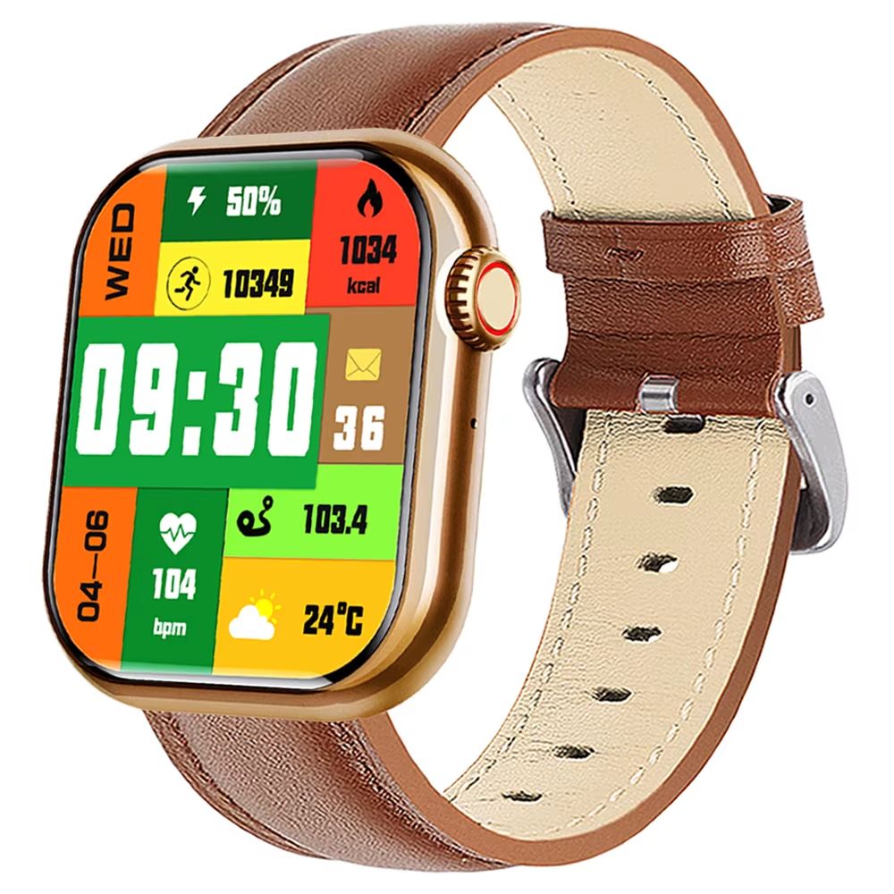 CLAMADO Bluetooth Call Smartwatch Men Women With Blood Glucose Sugar Red Light Blood Oxygen HRV Monitoring Sport Smart Watch F108