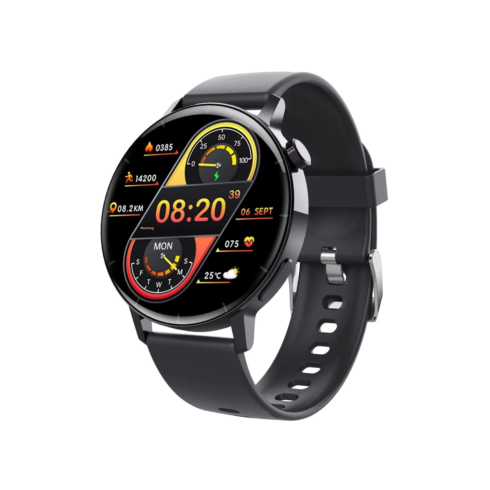 CLAMADO F22R Bluetooth Call Sport Smart Watch With Blood Sugar Glucose 24 Hrs Health Monitor Smartwatch For Men Women Dropshipping