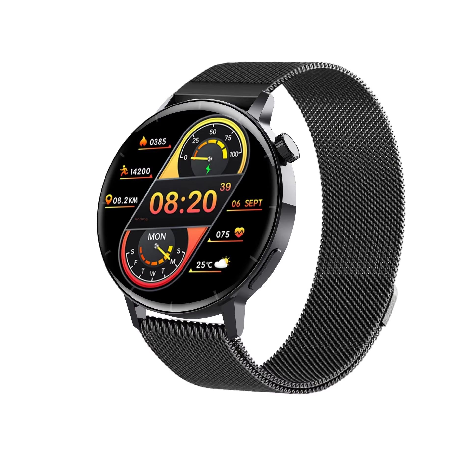 CLAMADO F22R Bluetooth Call Sport Smart Watch With Blood Sugar Glucose 24 Hrs Health Monitor Smartwatch For Men Women Dropshipping