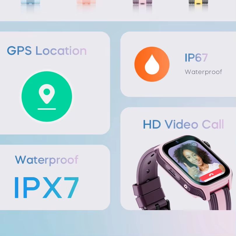 4G HD Video Call Kids Smart Watches 1.83" Large Screen GPS LBS Wifi Location 700mAh Battery Voice Chat SOS Children Smartwatch