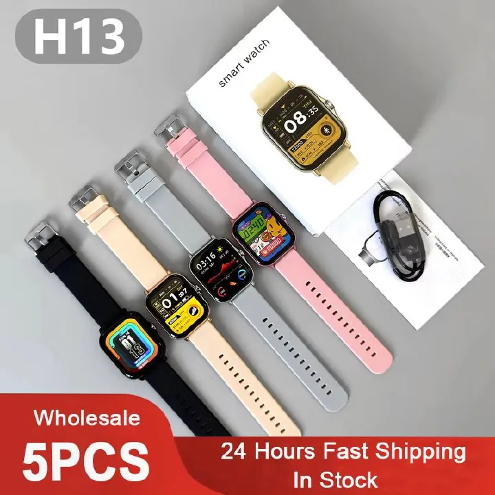 Smart Watch Full Touch Screen 1.83'' Sport Fitness Tracker Bluetooth Call Features Digital Watch for Men Women - 5Piece Set