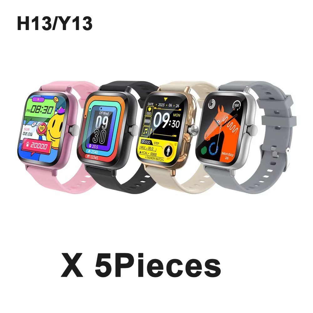 Smart Watch Full Touch Screen 1.83'' Sport Fitness Tracker Bluetooth Call Features Digital Watch for Men Women - 5Piece Set
