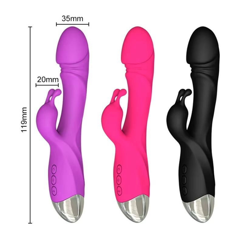 Powerful Rabbit Vibrator Women G-Spot Clitoral Stimulator Vagina Nipple Massager Dildo Female Masturbator Adult Sex Toy 18+