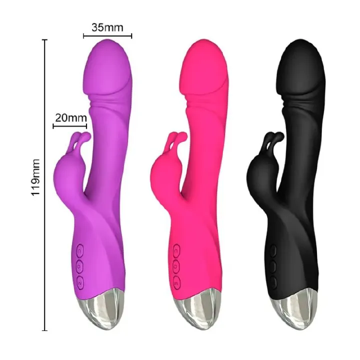 Powerful Rabbit Vibrator Women G-Spot Clitoral Stimulator Vagina Nipple Massager Dildo Female Masturbator Adult Sex Toy 18+