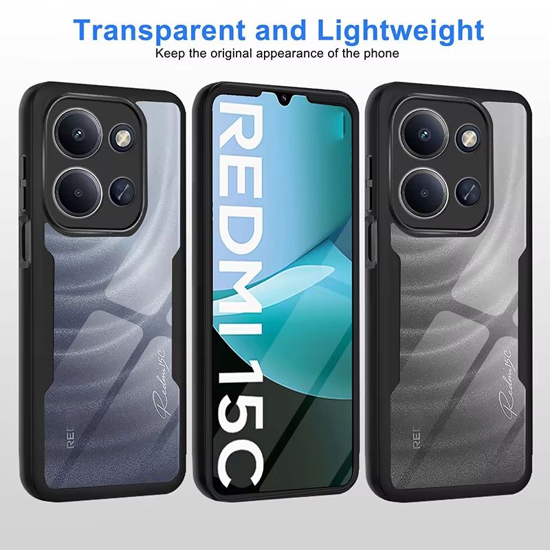 360 Full Body Shockproof Phone Case For Xiaomi Redmi 15C 14C 13C 12C 10C 9C 8A Dual Layer PC Hard Hybird Clear Cover Coque