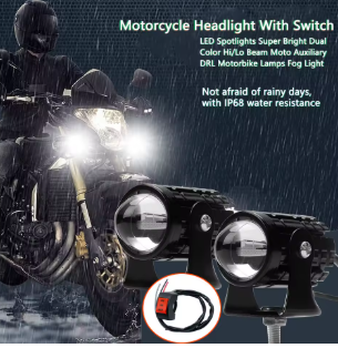 2pcs LED Spotlight Headlights explorers Motorcycle Accessories Truck Car Auxiliary Additional Mini Projector Headlamp Fog Lights