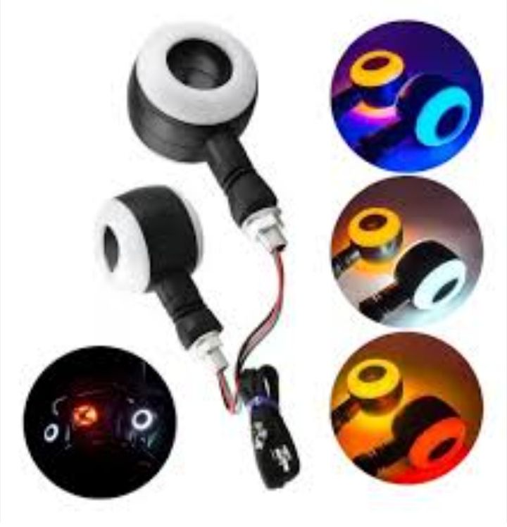 Motorcycle front and rear turn signals 2Pcs 12V Motorcycle LED Turn Signals Blinker Indicator Bulb IPX6 Waterproof Indicator Light Universal