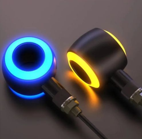 Motorcycle front and rear turn signals 2Pcs 12V Motorcycle LED Turn Signals Blinker Indicator Bulb IPX6 Waterproof Indicator Light Universal