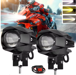 3Inch Motorcycle Fog Light Brighter Projector Additional LED Auxiliary Running Lights for Electric Scooter Off Road 4X4 SUV UTV