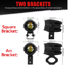 3Inch Motorcycle Fog Light Brighter Projector Additional LED Auxiliary Running Lights for Electric Scooter Off Road 4X4 SUV UTV