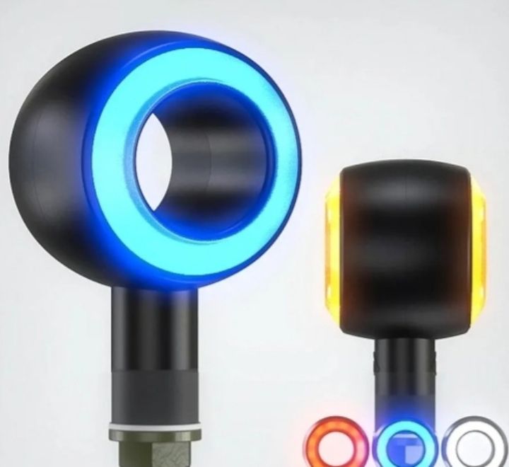 Colorful halo Ring Turn signal Light for Motorcycle Mini Motorcycle Light for Motorbike Dirt Bike Light Autobike Moky
