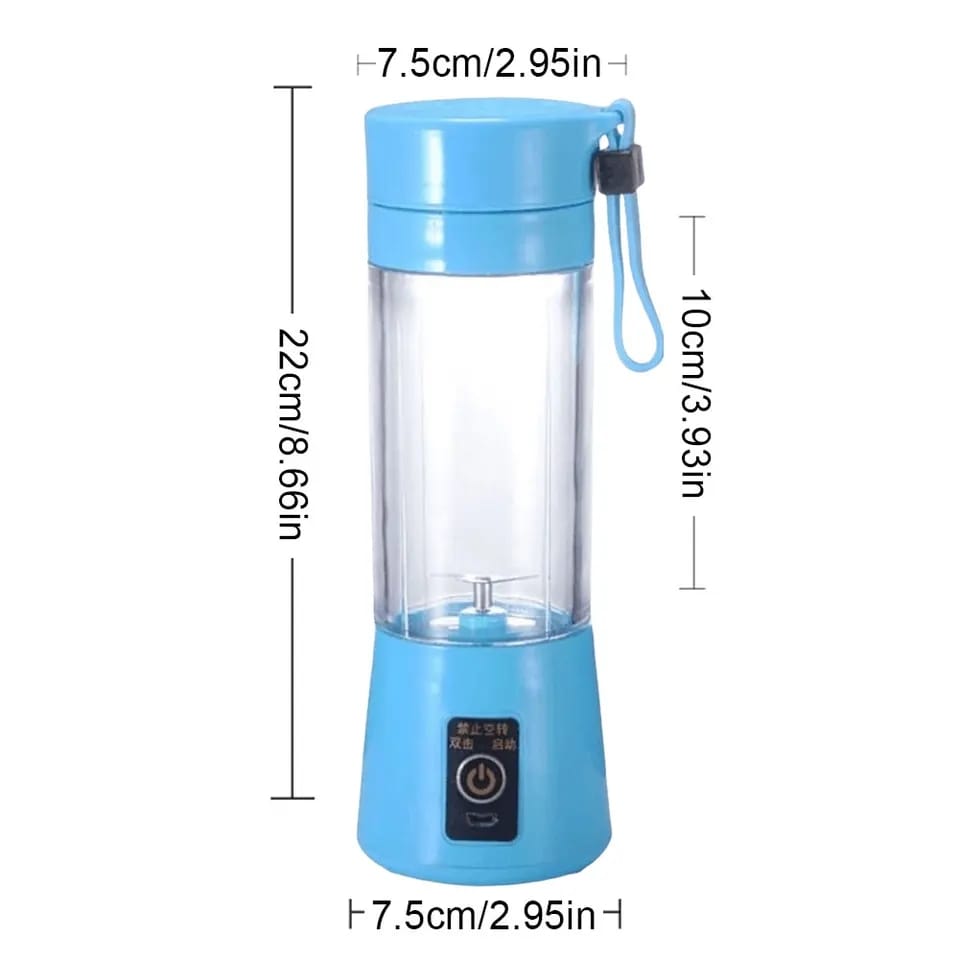 Portable Blender Fruit Juicer Cup/Electric Fruit Mixer-USB Rechargeable This 380ml Portable and Rechargeable USB Electric Juicer Bottle Blender doubles as a juicer and bottle.ONE PIECE
