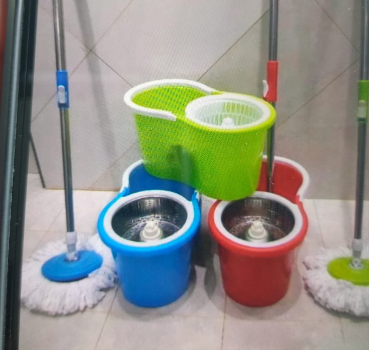 360 Spin Mop Rotating Bucket With Long Adjustable Mop